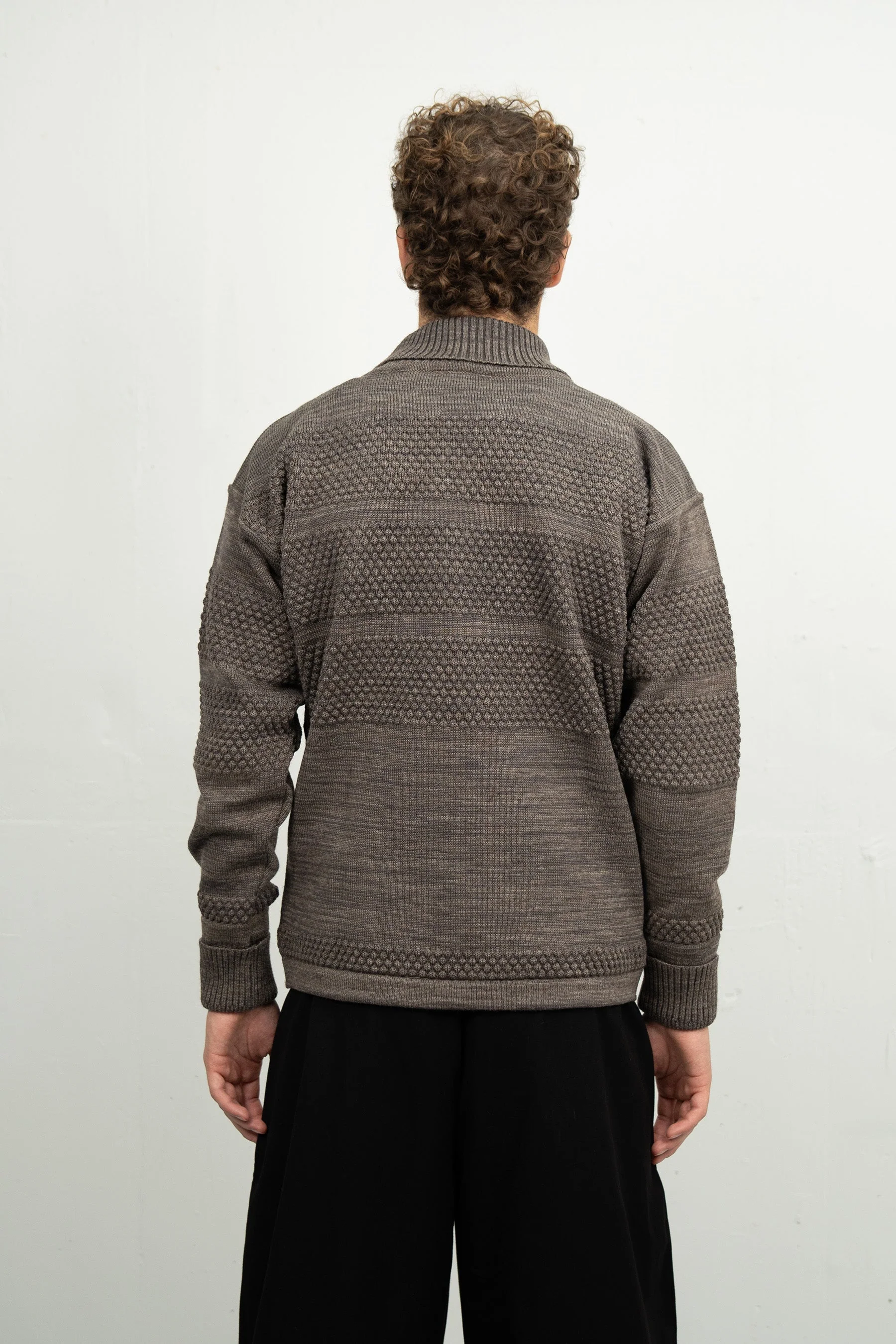 FISHERMAN sweater | høj hals, terra-II brown - Image 5