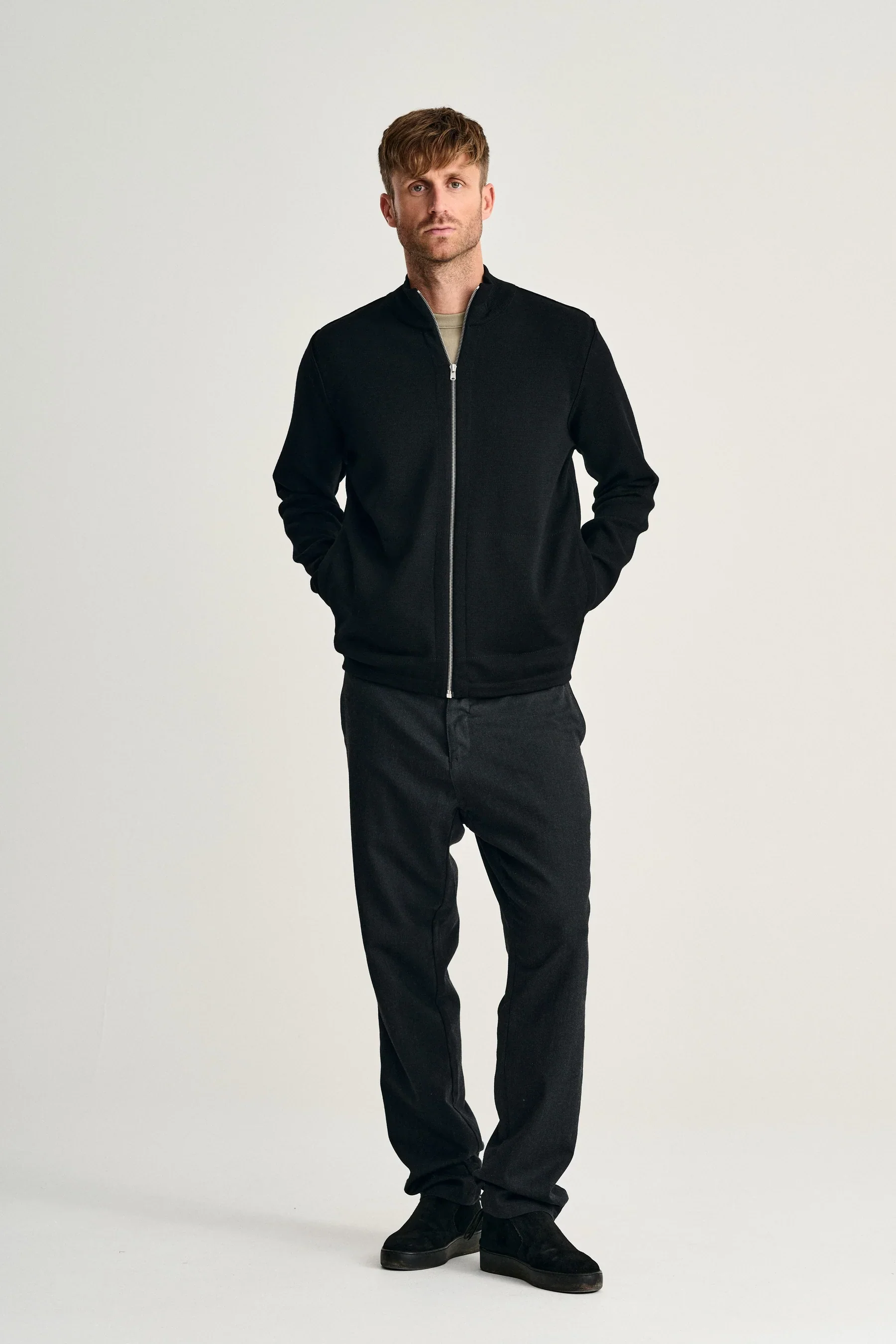 NAVAL full zip | lang lynlås, black void (f)