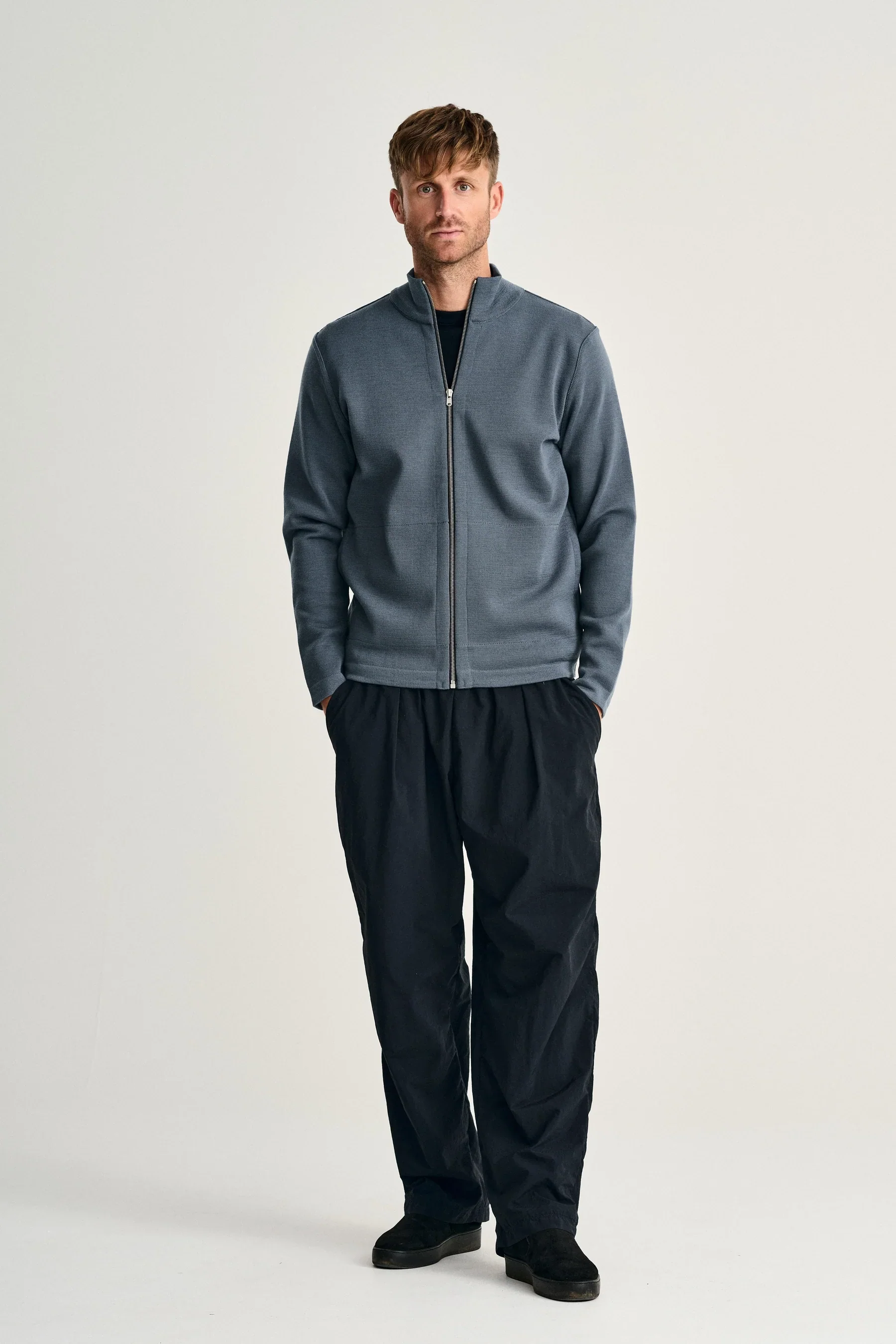 NAVAL full zip | lang lynlås, slate blue - Image 2