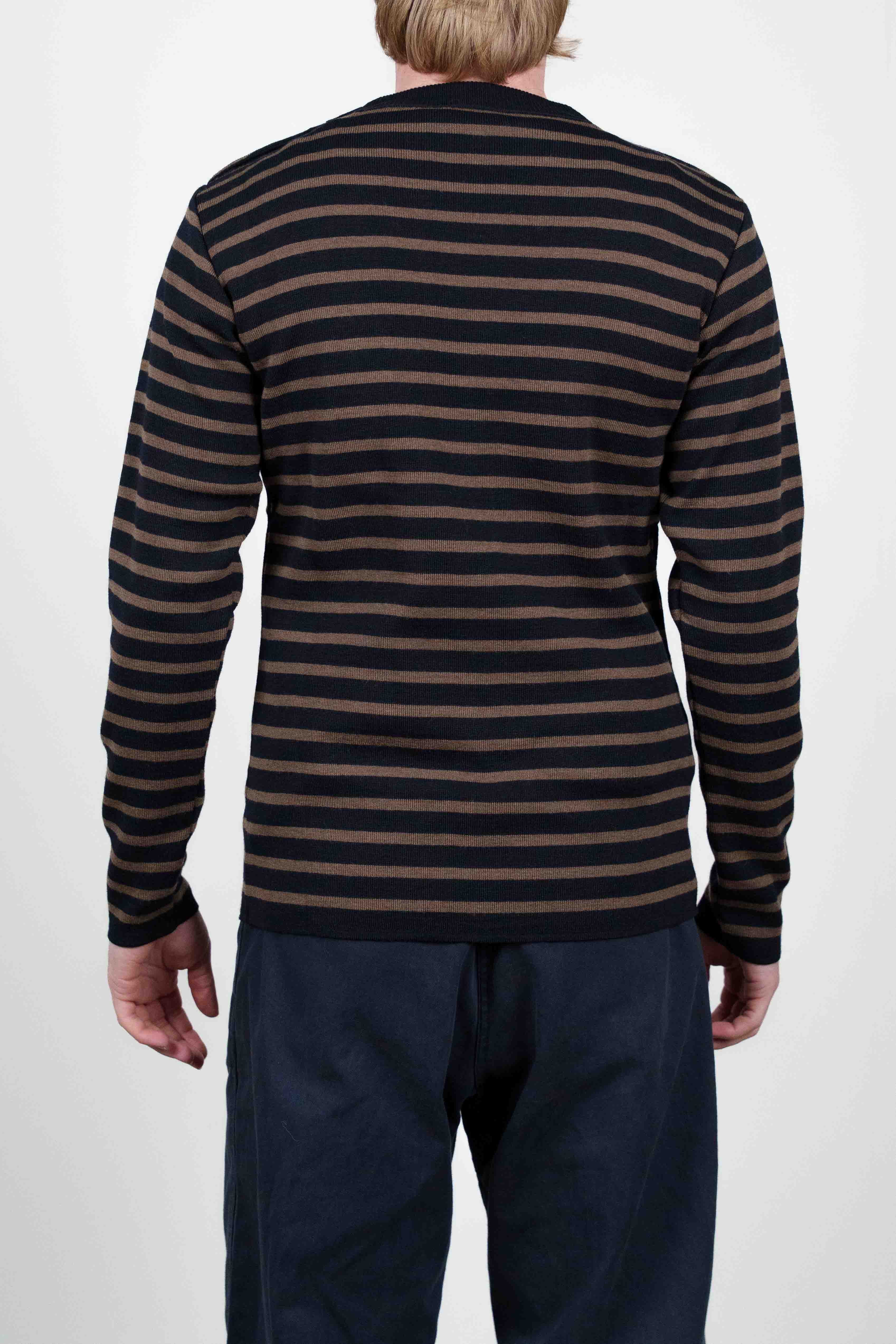NAVAL crew neck, navy blue / tag brown - Image 4