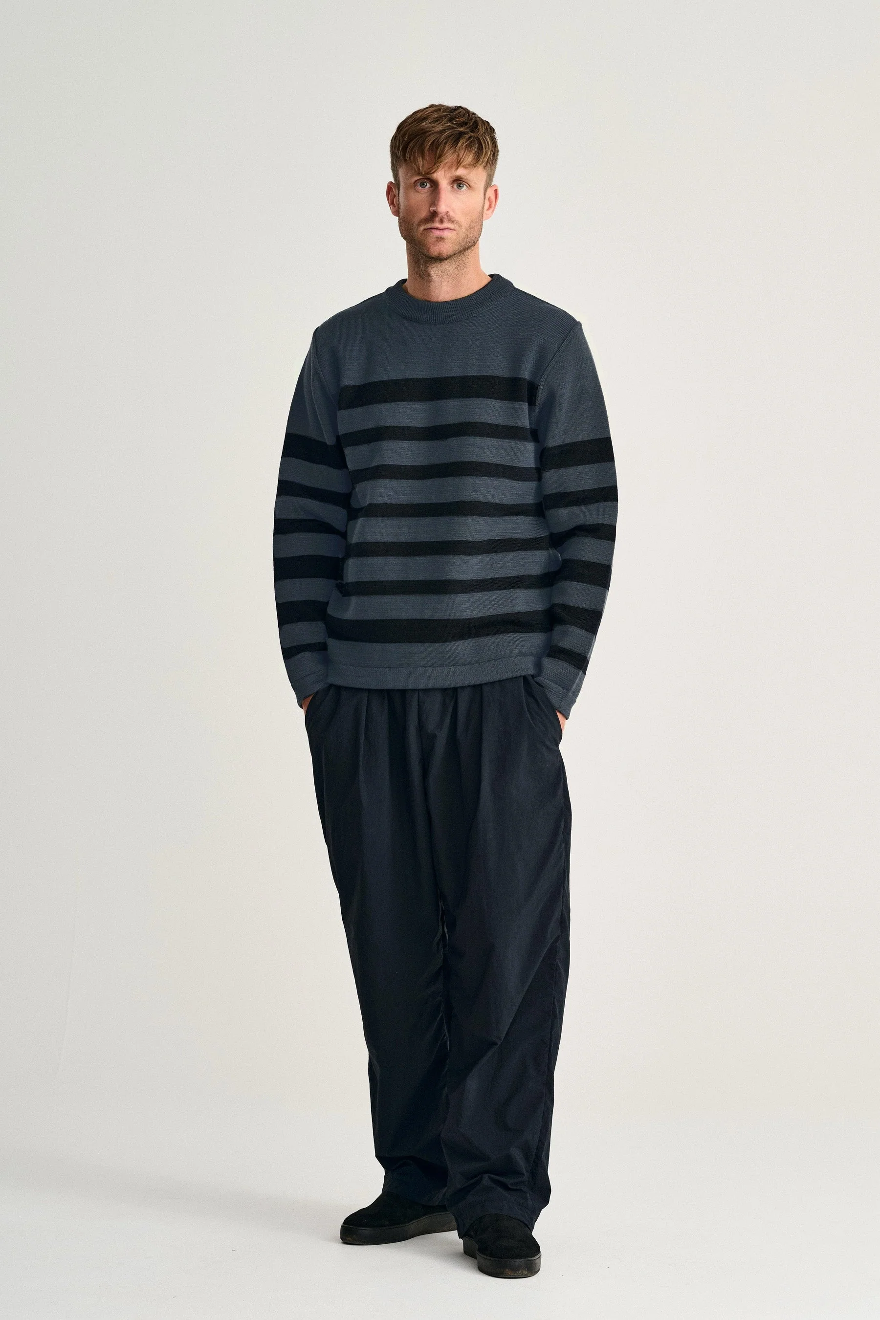 GIVEN-III crew neck, shadow blue / navy blue - Image 2