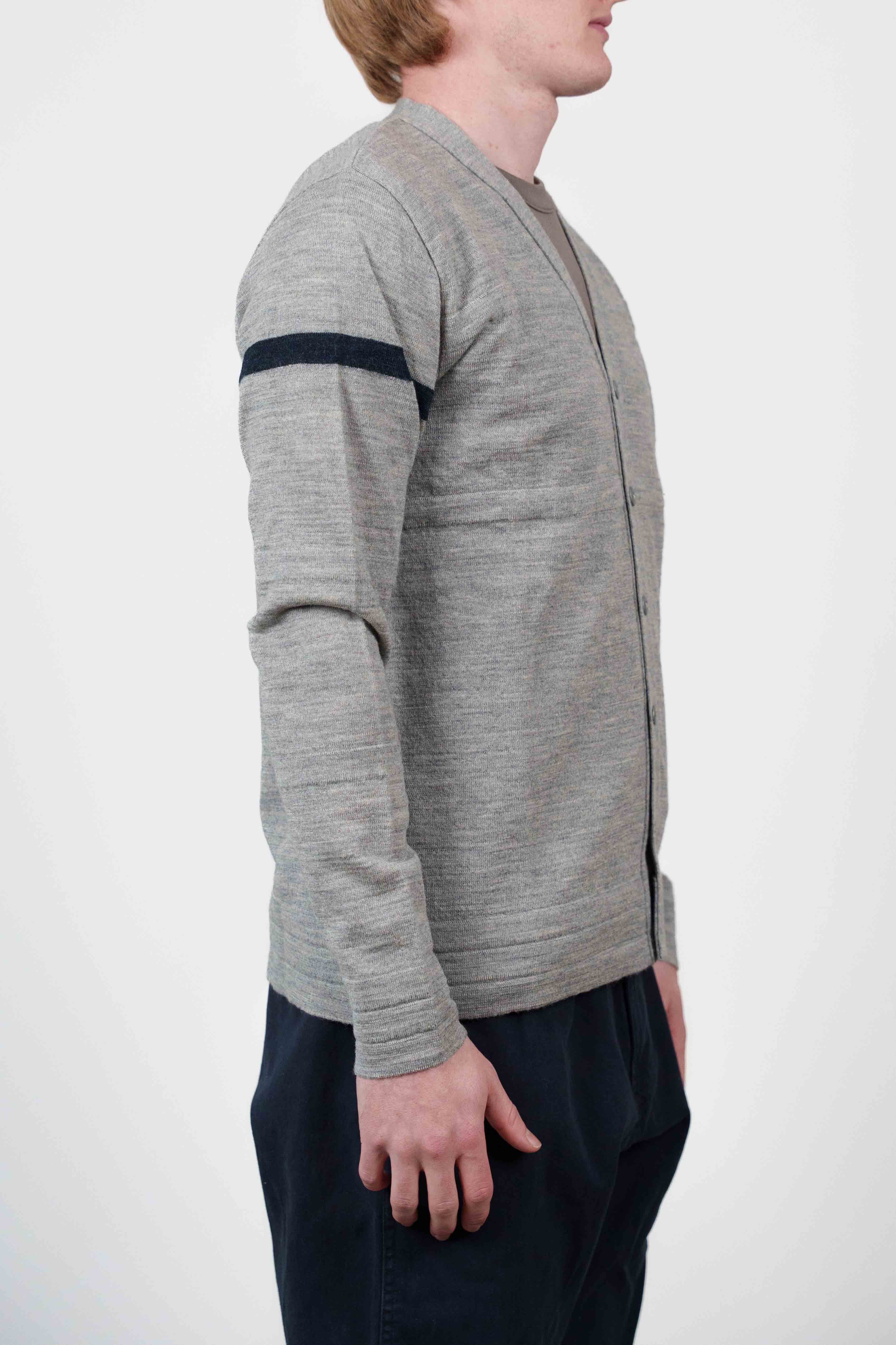 TRANSIT cardigan, concrete / ocean blue - Image 3