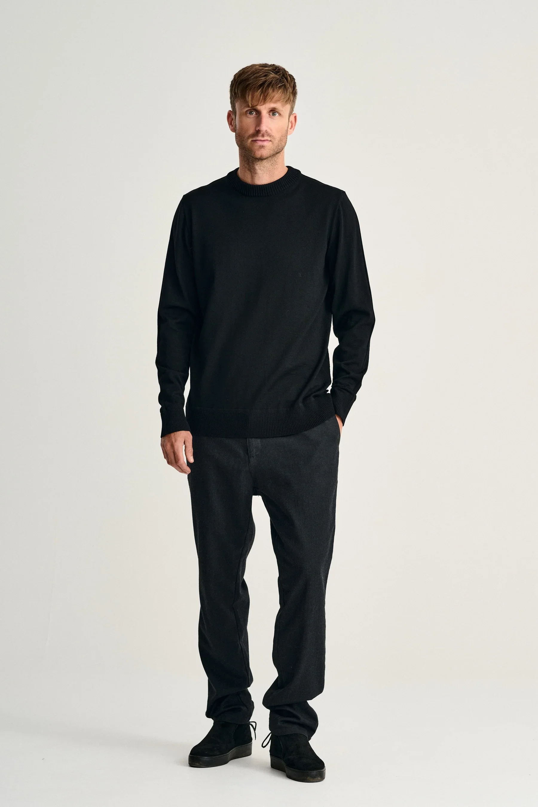 SOLO crew neck | rund hals, black void (f)