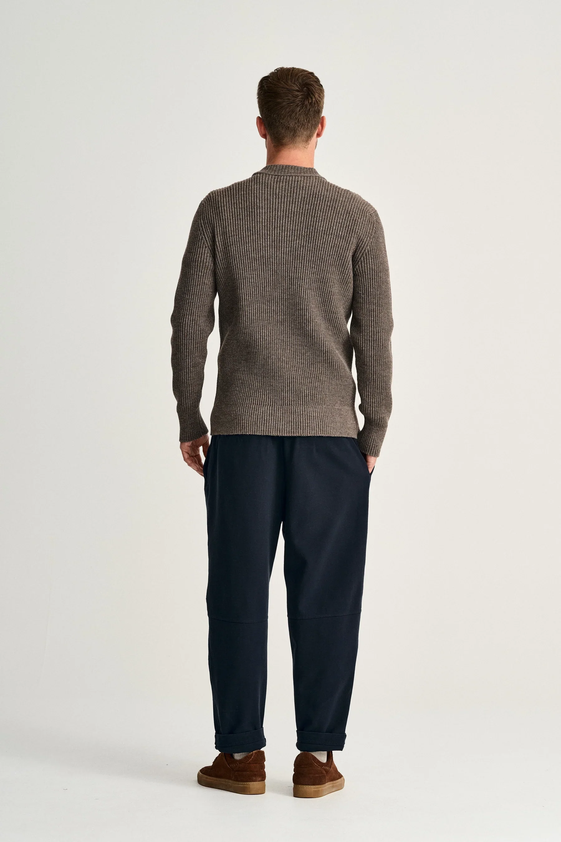 FENDER crew neck | rund hals, terra-II brown - Image 3
