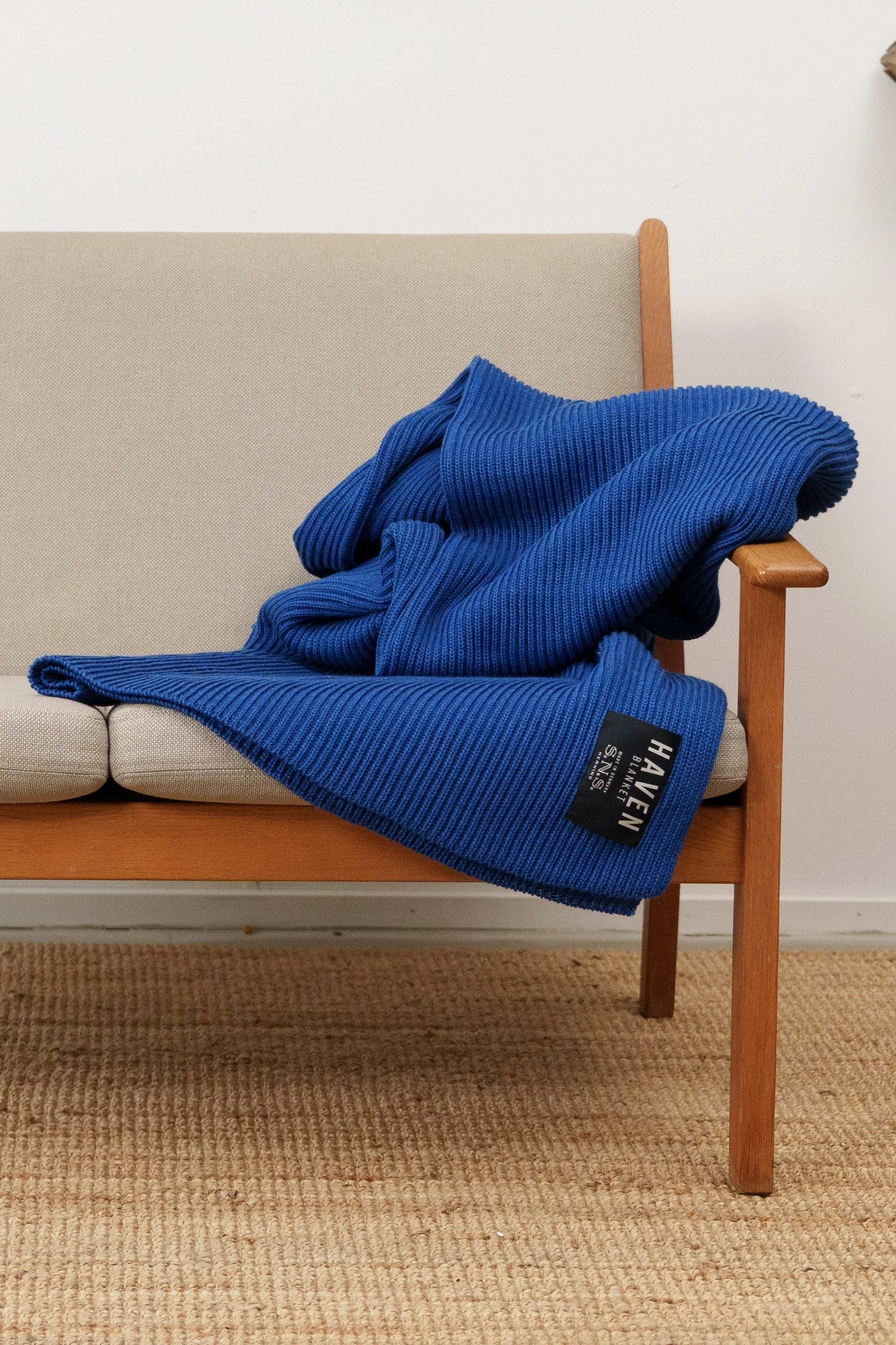 HAVEN blanket, royal blue melange - Image 3