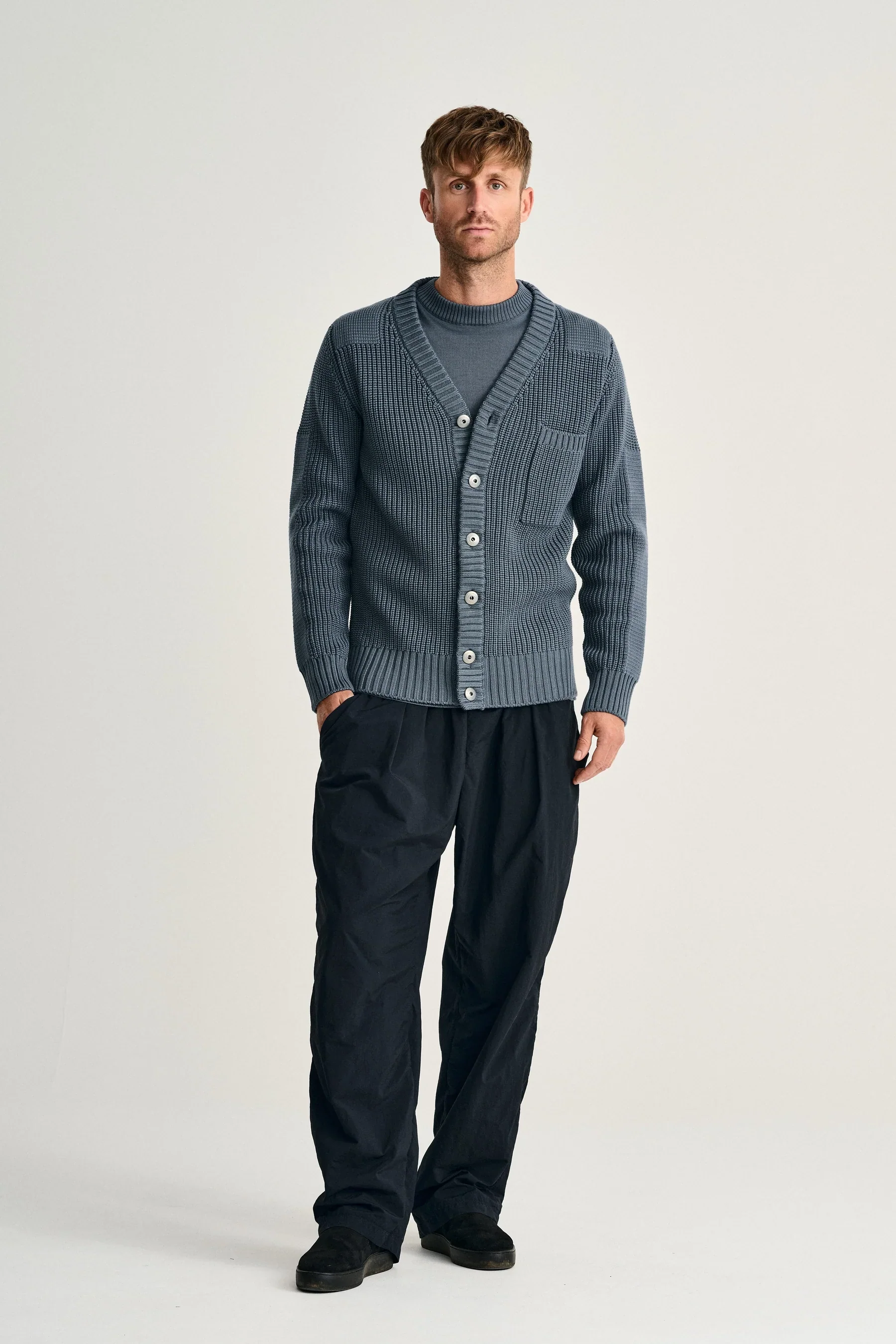 ROBUST cardigan, slate blue (f) - Image 2