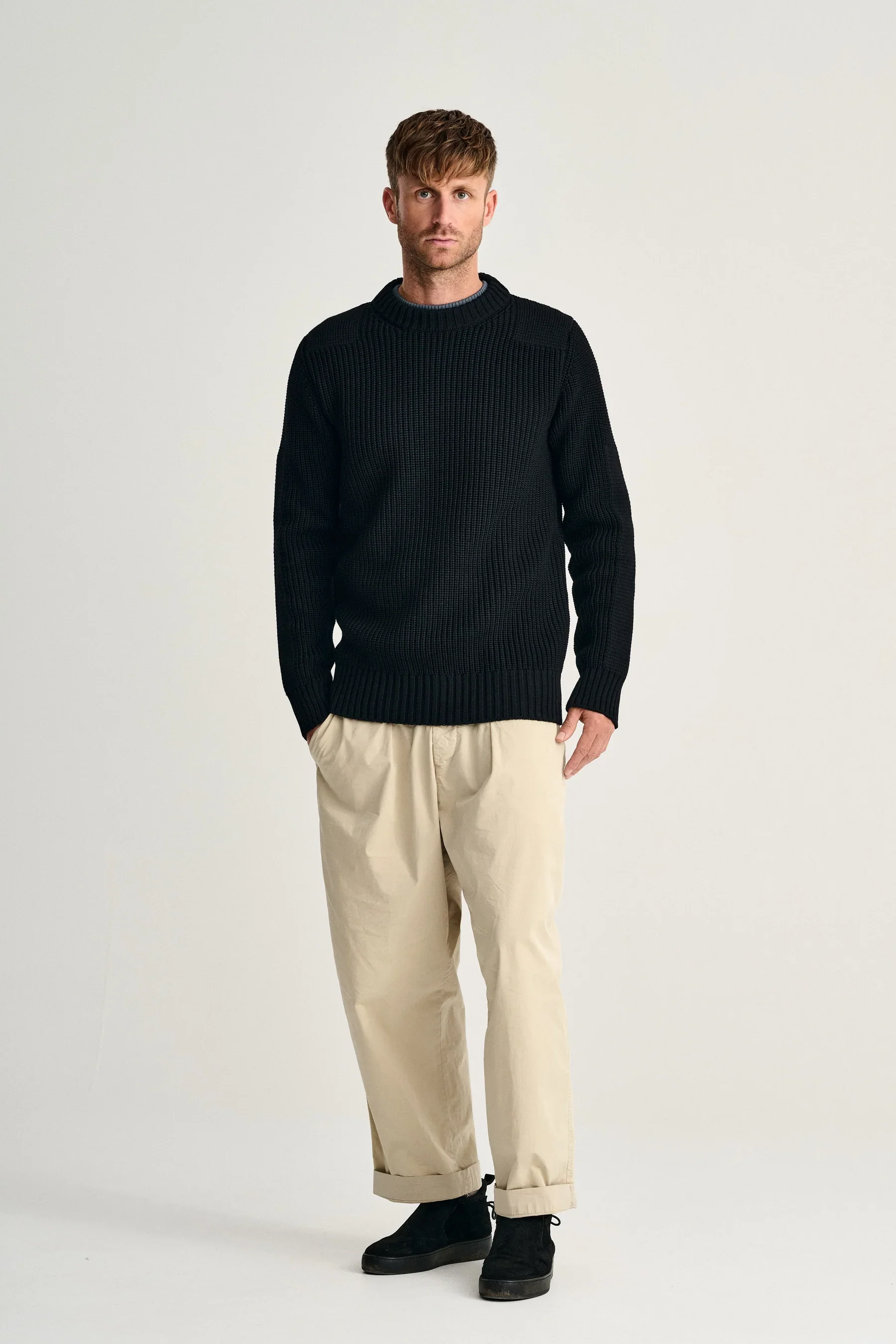 ROBUST crew neck | rund hals, black void (f)