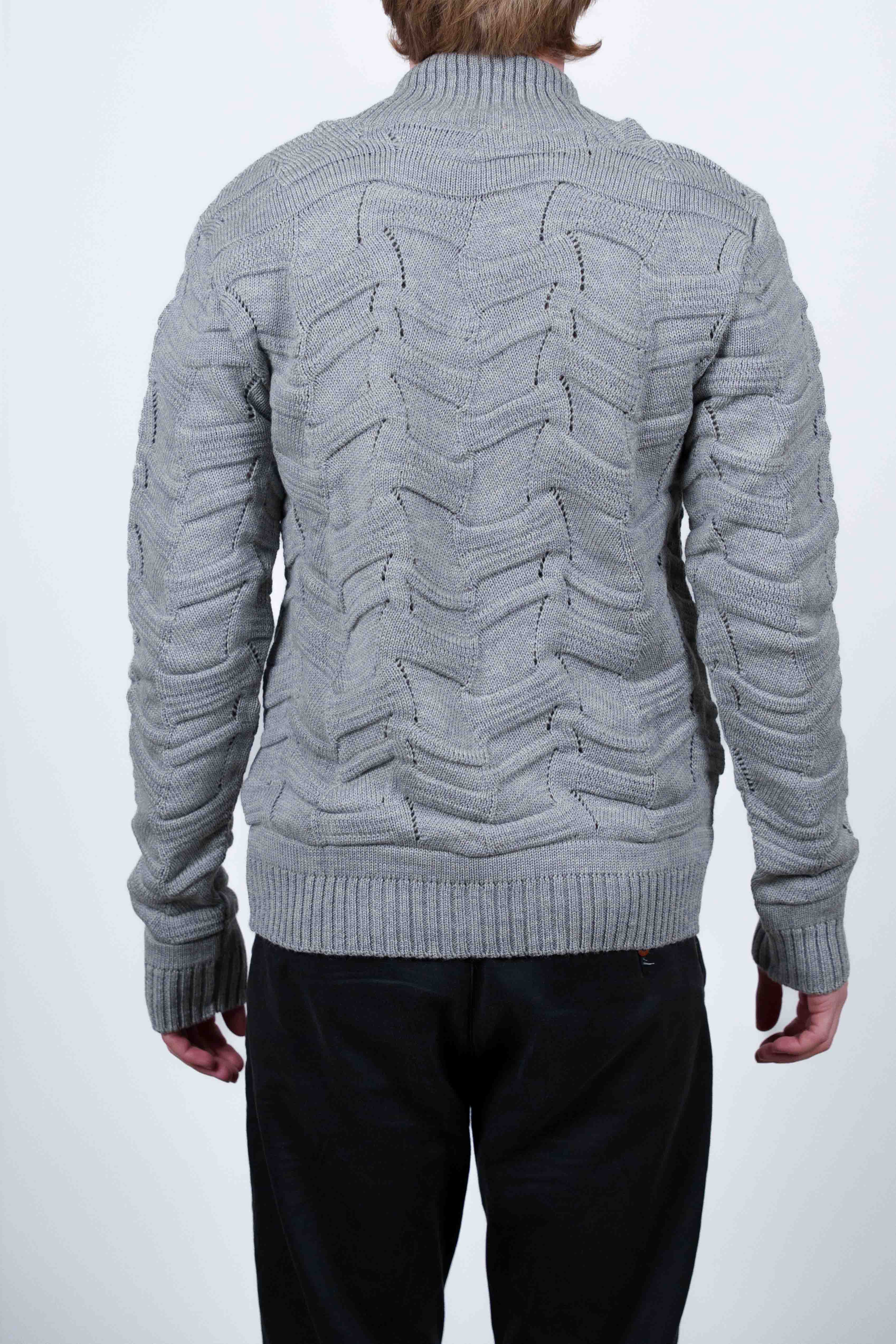 PARAGON shawl neck, concrete - Image 3